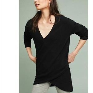 NWT Anthropologie Wrap V-neck Tunic Sweater